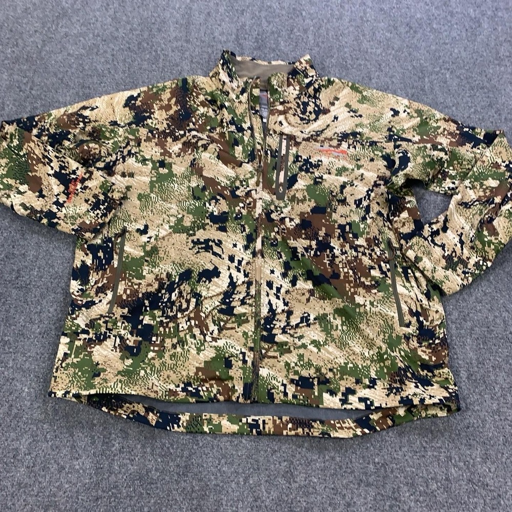 Sitka Mountain Jacket Mens 3XL Subalpine Camo Gore Windstopper Full Zip Hunting